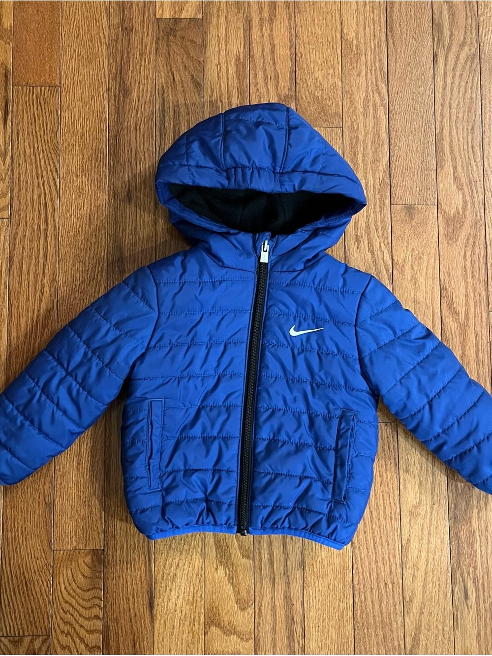 Nike Toddler Hooded Puffer Jacket –  Blue – Size 12 months